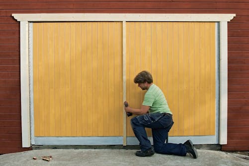 Ny panel på garageporten